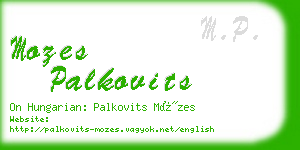 mozes palkovits business card